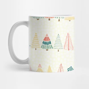 merry bright trees rows stock Mug